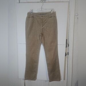 Liz Claiborne Cordroy Pants Size 12R Slim Fit..tan